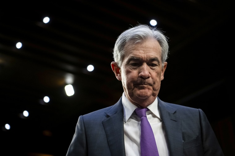 Chair of the Federal Reserve Jerome Powell at a Senate hearing on March 7, 2023.