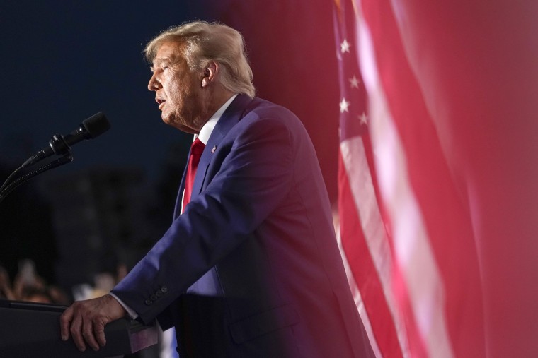 Former President Donald Trump speaks at Trump National Golf Club in Bedminster, N.J., Tuesday, June 13, 2023, after pleading not guilty in a Miami courtroom earlier in the day to dozens of felony counts that he hoarded classified documents and refused government demands to give them back.