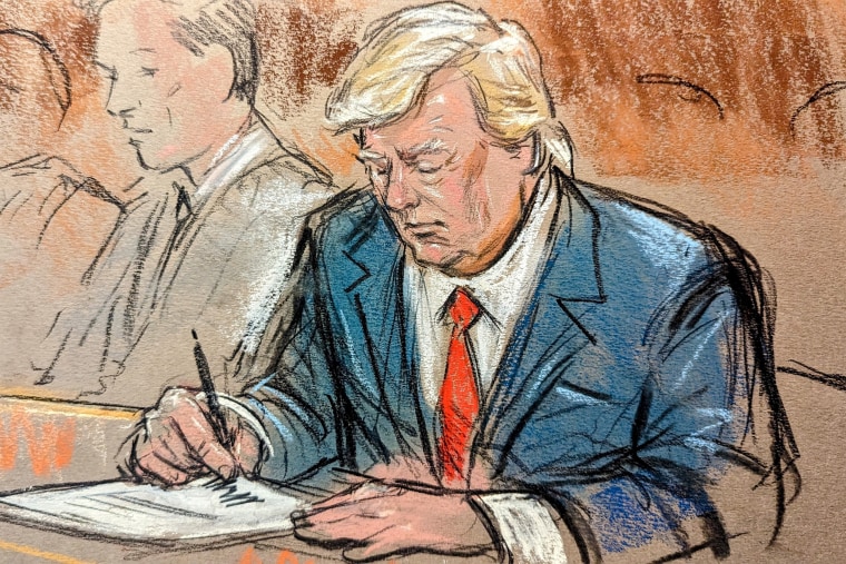 Former President Donald Trump in court at the Wilkie D. Ferguson Jr. United States Federal Courthouse in Miami, on June 13, 2023.