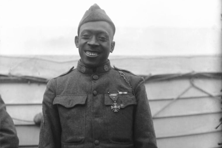 Sgt. William Henry Johnson of the 369th Infantry Regiment was awarded the French Croix de Guerre for bravery during an outnumbered battle with German soldiers, Feb. 12, 1919.