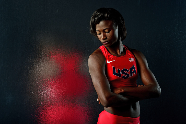 Sprinter Tori Bowie poses for a shoot ahead of the 2016 Rio Olympics.