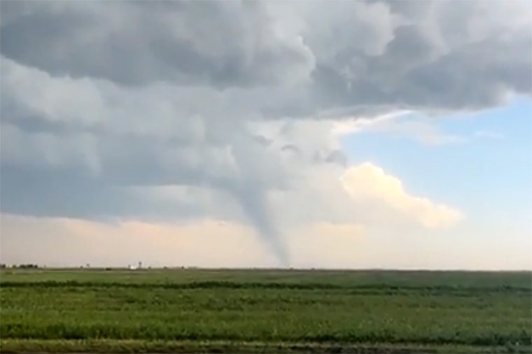 A severe weather event in Perryton, Texas, on June 15, 2023.