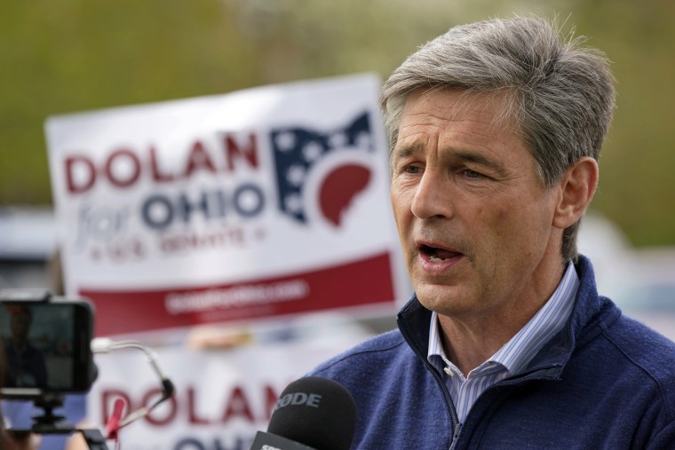 Republican Senate candidate Matt Dolan in Parma Heights, Ohio, on May 3, 2022.