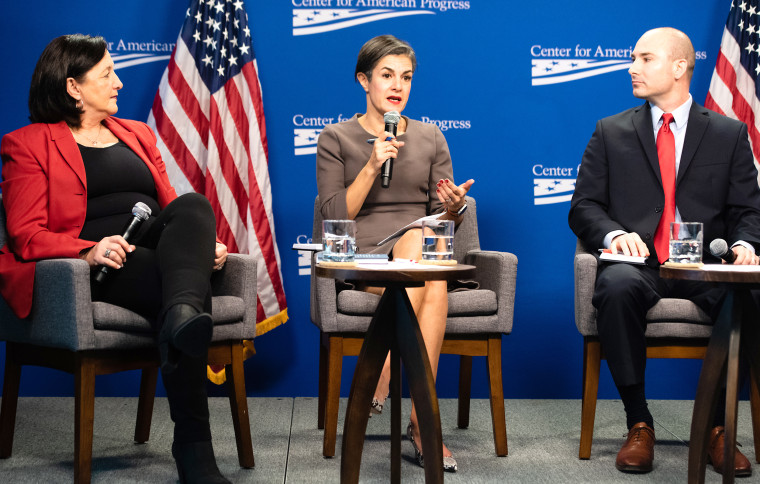 From left, Buta Biberaj, Parisa Dehghani-Tafti, and Steve Descano in Washington, D.C.