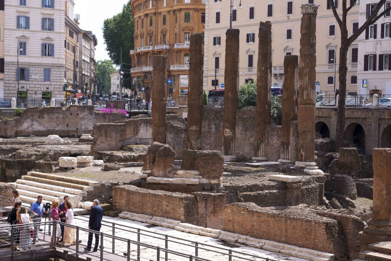 With the help of funding from Bulgari, the luxury jeweler, the grouping of temples can now be visited by the public that for decades had to gaze down from the bustling sidewalks rimming Largo Argentina to admire the temples below where Julius Caesar masterminded his political strategies and was later fatally stabbed in 44 B.C.