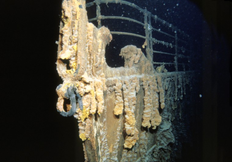 Image: The bow of the Titanic.