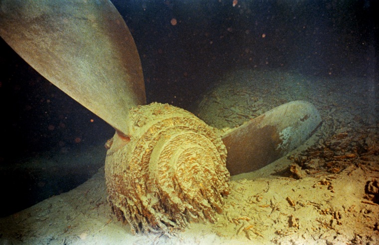 Image: The starboard wing propeller.