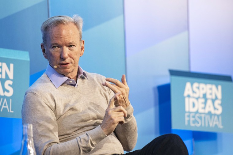 Eric Schmidt at Aspen Ideas Festival on Monday. 