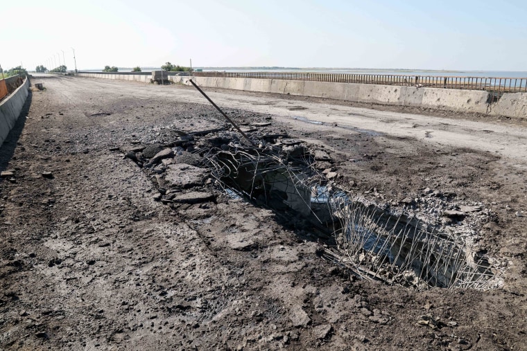 Ukraine hits bridge linking Russia's Kherson Region with Crimea