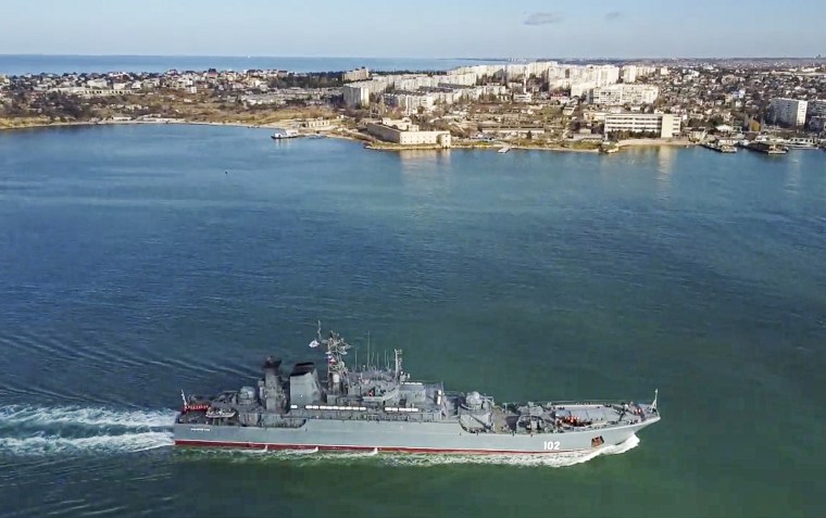 Crimea's Sevastopol harbor in February 2022.