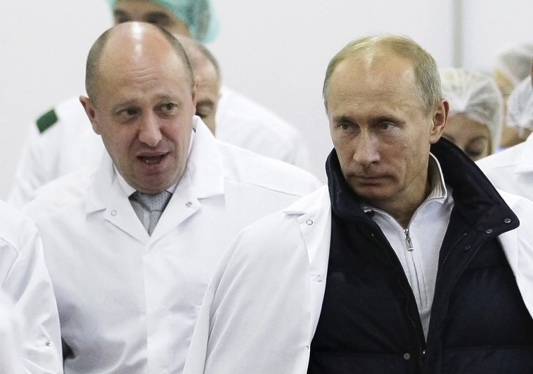 Yevgeny Prigozhin and Russian President Vladimir Putin