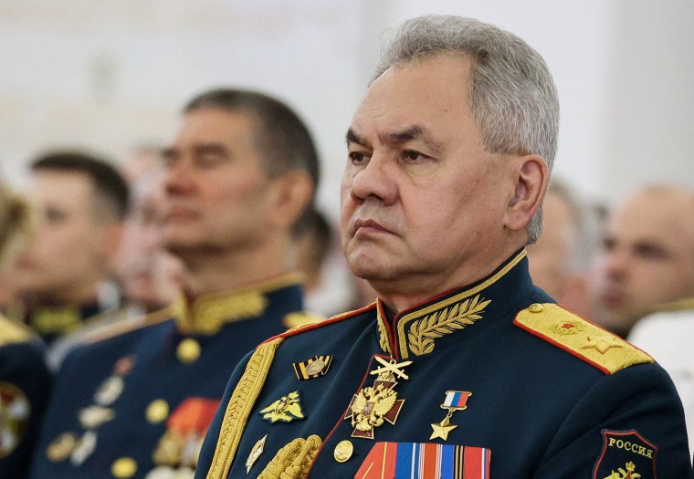 Russian Defense Minister Sergei Shoigu at the Moscow Kremlin on June 21, 2023.