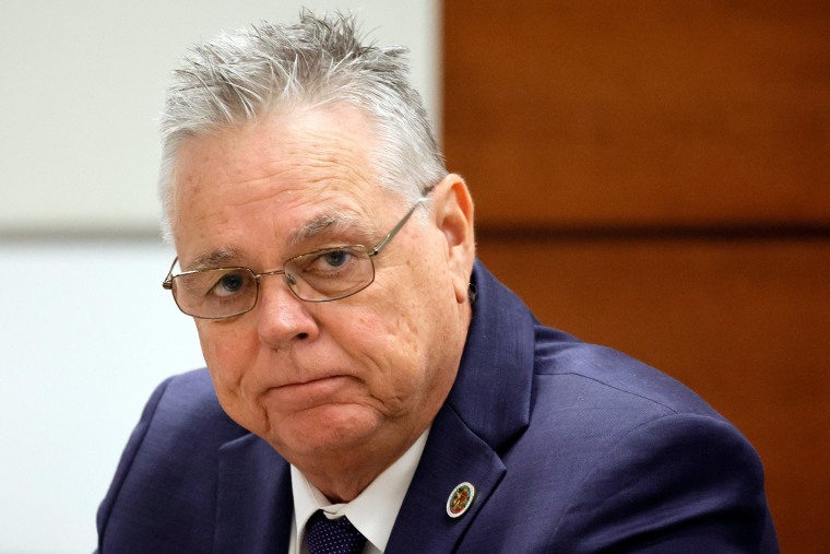 Former Marjory Stoneman Douglas High School School Resource Officer Scot Peterson during his trial at the Broward County Courthouse in Fort Lauderdale, Fla.