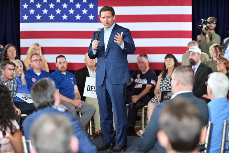 Florida Gov. Ron DeSantis during a town hall event in Hollis, N.H., Tuesday, June 27, 2023.