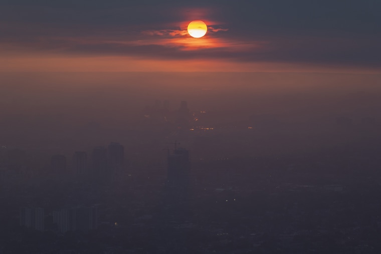 TORONTO, CANADA - JUNE 28: Smoke from wildfires in the provinces of Quebec and Nova Scotia is seen on June 28, 2023 in Toronto, Canada. (Photo by Ian Willms/Getty Images)