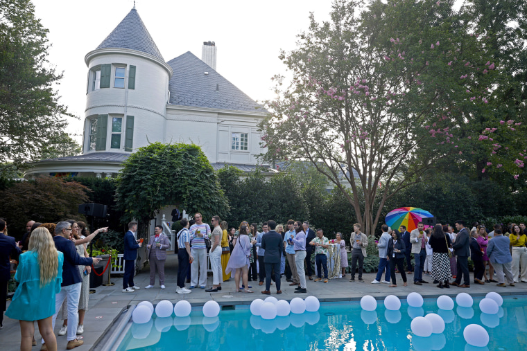 Guests attend a Pride event hosted by Kamala Harris in Washington, D.C.