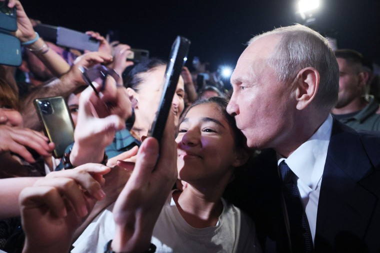 Putin Kisses Young Fan In Dagestan Russia