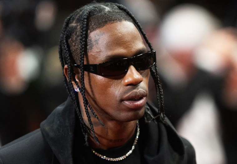 Travis Scott attends the "The Idol" red carpet at the Cannes Film Festival