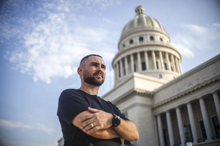 Elian González poses for a portrait in front of the Capitolio in Havana, Cuba