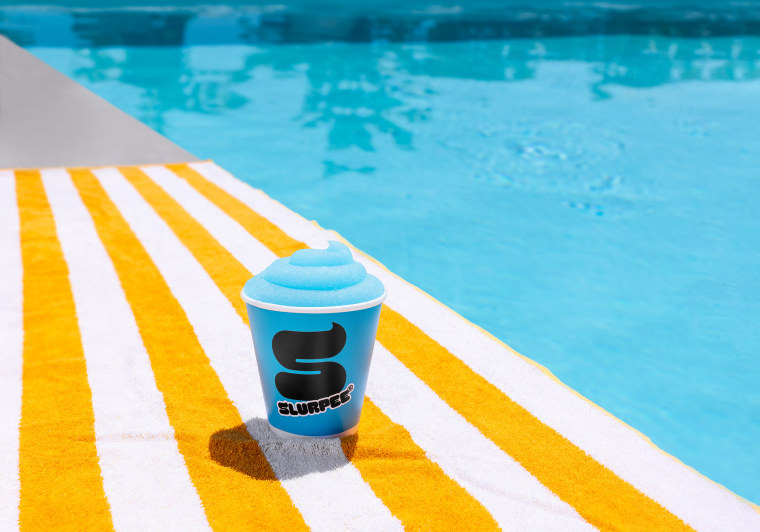 The new Slurpee design ... by the pool.