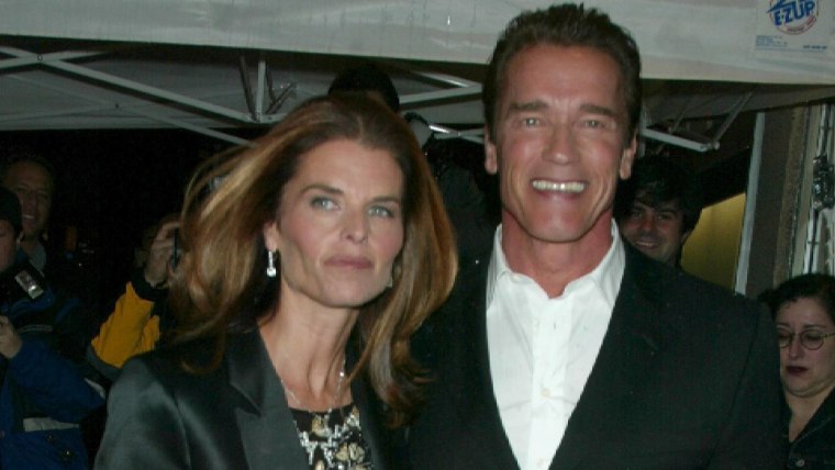 El actor Arnold Schwarzenegger con su exesposa Maria Shriver. 
