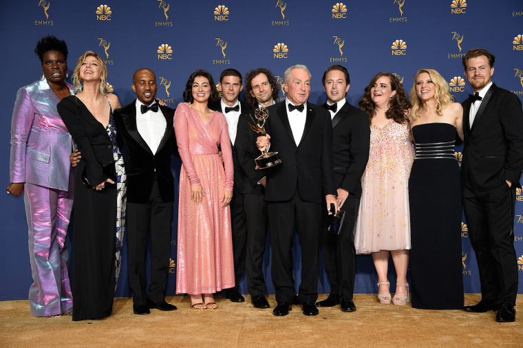 Lorne Michaels and the cast of Saturday Night Live 