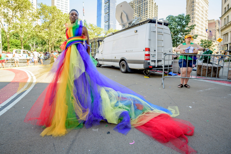 Billy Porter attends the WorldPride NYC March on June 30, 2019 in NYC.