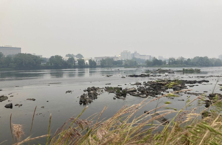 haze caused by Canadian forest fires