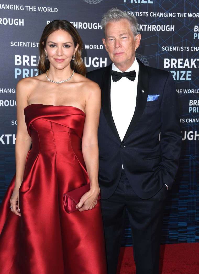 Katharine McPhee and David Foster at the 9th Annual Breakthrough Prize Ceremony on April 15, 2023 in Los Angeles, CA.