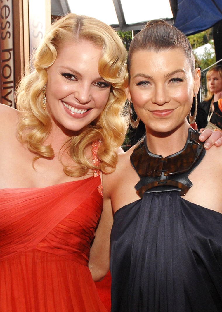 Katherine Heigl and Ellen Pompeo and the TNT/TBS Broadcasts 13th Annual Screen Actors Guild Awards.