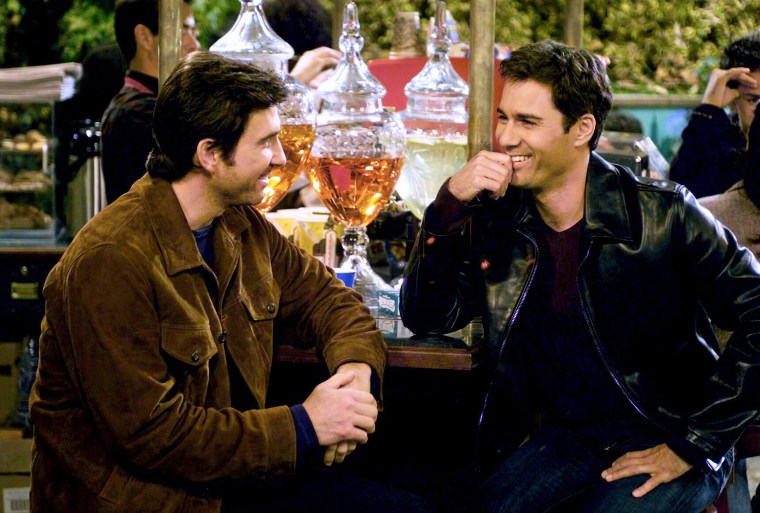 Dylan McDermott and Eric McCormack in season 6 of "Will & Grace"