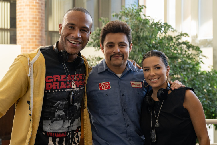 Devon Franklin, Jesse Garcia et Eva Longoria.