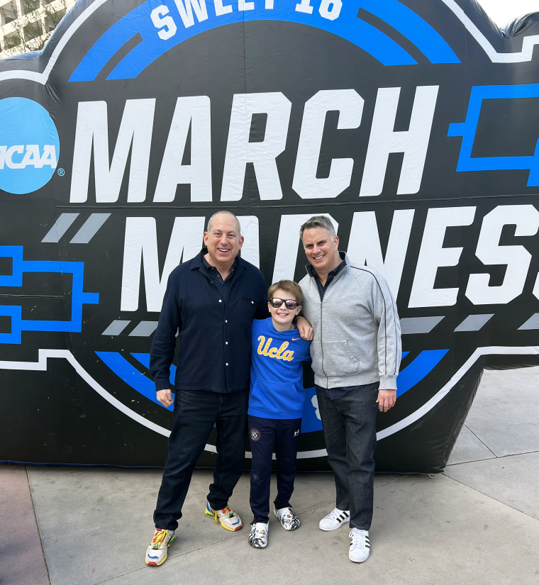 Our family at the NCAA March Madness basketball tournament in Las Vegas.
