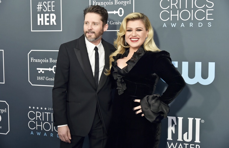 Brandon Blackstock and Kelly Clarkson at the 25th Annual Critics' Choice Awards in 2020.