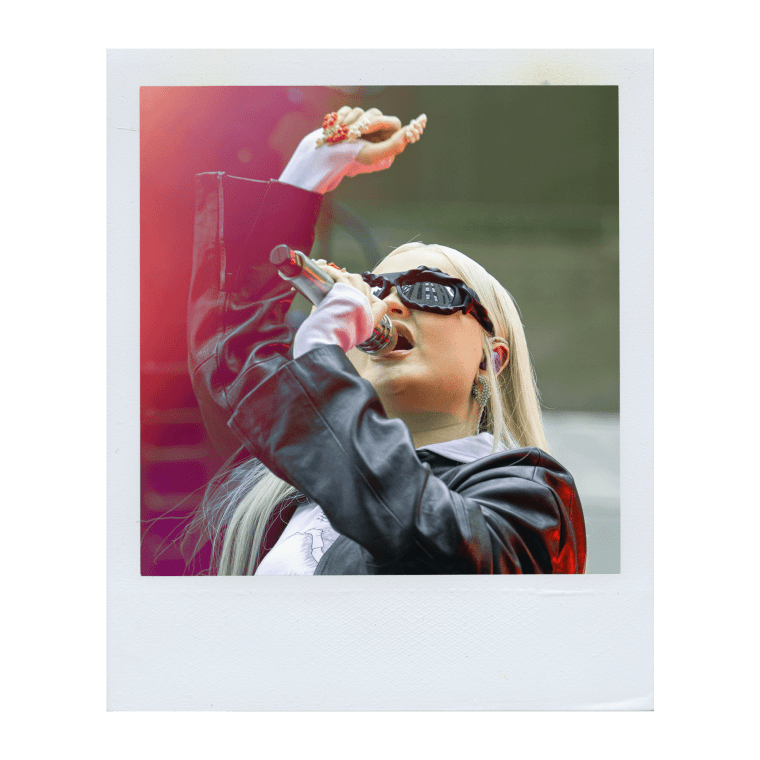 Polaroid of Kim Petras performing at Rockefeller Plaza during the Citi Concert Series on the TODAY show. 