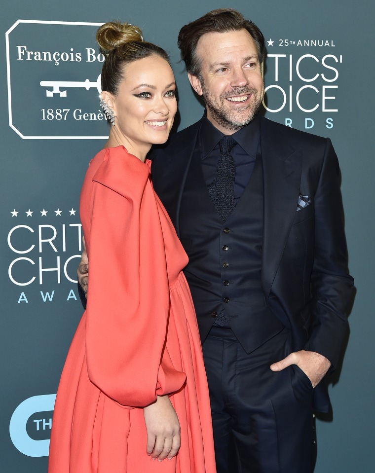 Olivia Wilde and Jason Sudeikis at the 25th Annual Critics' Choice Awards on January 12, 2020 in Santa Monica, CA.