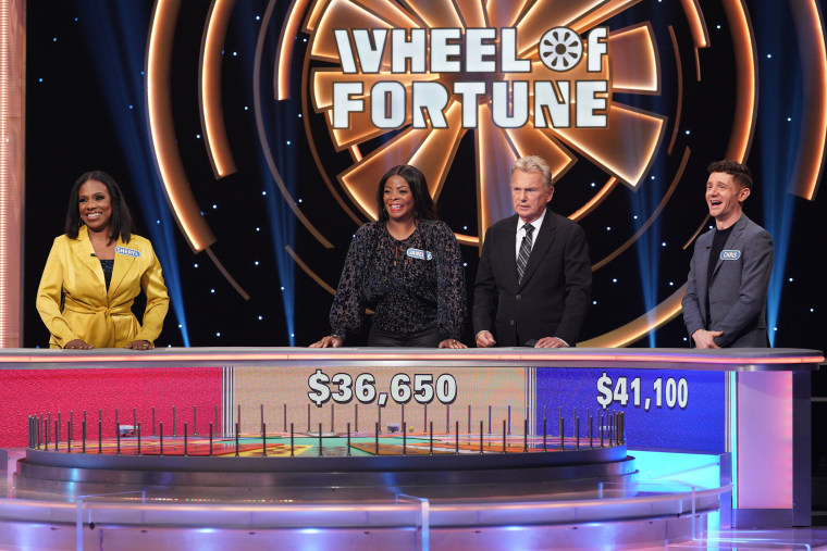 Janelle James, Sheryl Lee Ralph and Chris Perfetti  Hosted by pop-culture legends Pat Sajak and Vanna White on "Celebrity Wheel of Fortune."