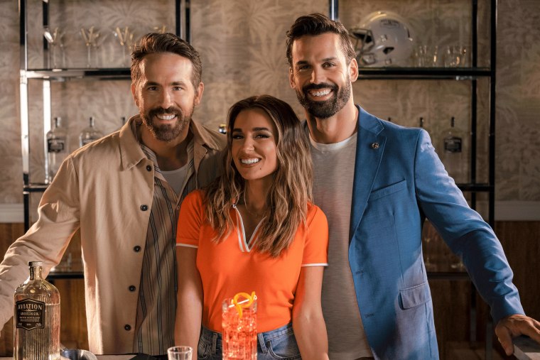 Jessie James Decker and her husband, Eric Decker, appear in a Father's Day ad for Ryan Reynolds' famous drink "The Vasectomy."
