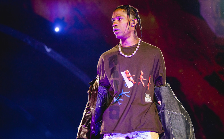Travis Scott performs onstage during the third annual Astroworld Festival at NRG Park on November 05, 2021 in Houston, TX.