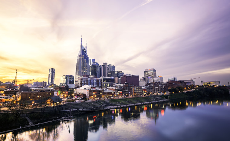 Nashville Skyline at Sunset