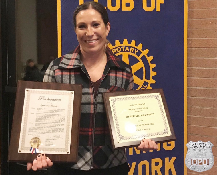 Emily Hirshowitz was the Rotary Club of Ossining's 2018 Employee of the Year.
