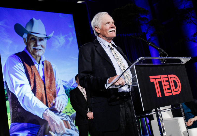 Ted Turner addresses guests astatine the unveiling of his image astatine the Smithsonian's National Portrait Gallery successful Washington, DC. connected Dec. 2, 2014. 