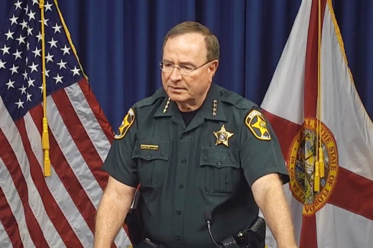 Polk County Sheriff Grady Judd during a news conference on July 6, 2023.