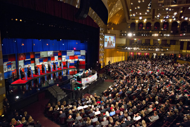2016 Republican presidential candidates participate in a debate in Milwaukee