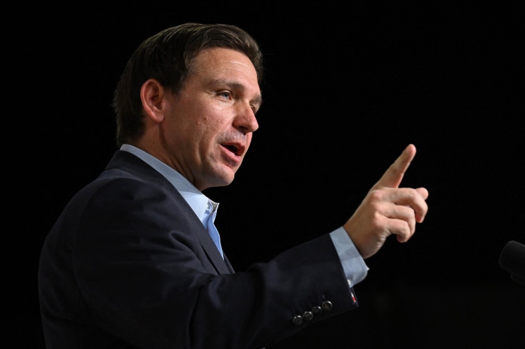 Florida Gov. Ron DeSantis speaks during his campaign kickoff event at Eternity Church in Clive, Iowa, on May 30, 2023.