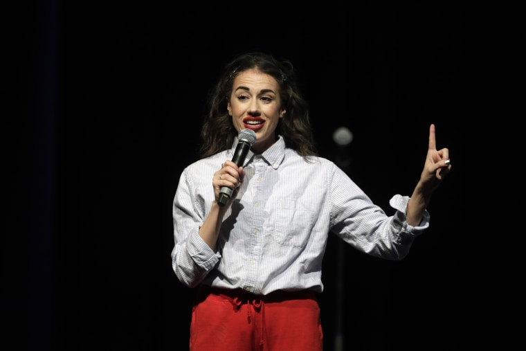 Colleen Evans performs at the  "Miranda Sings Summer Camp" show in Germany