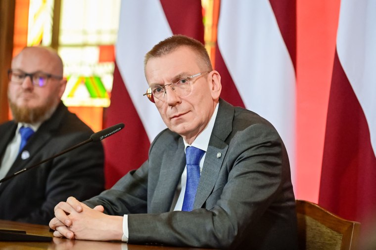 Latvia's President Edgars Rinkevics.