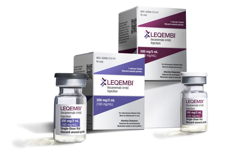 Vials of the Alzheimer's drug Leqembi.