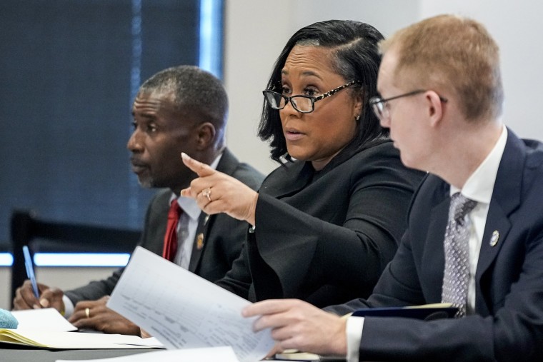 Fulton County District Attorney Fani Willis in court in Atlanta on July 11, 2023.