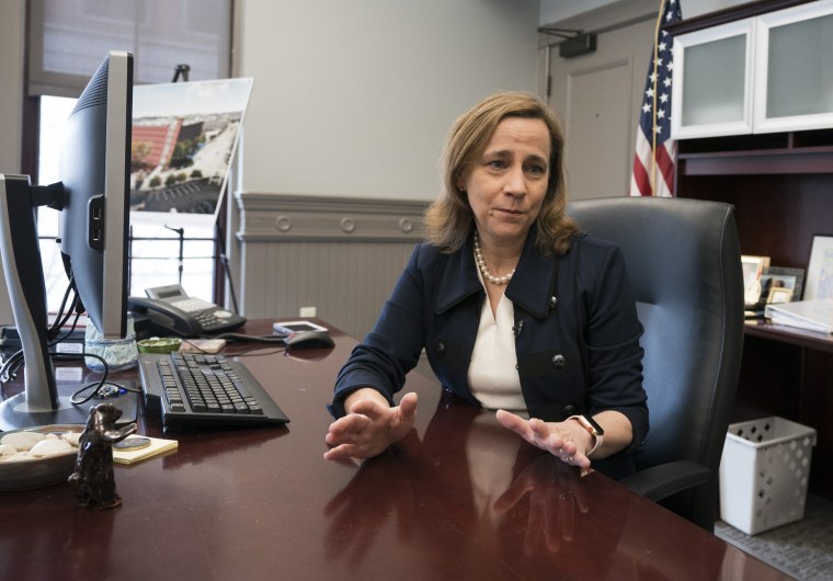 Mayor Joyce Craig at her office in Manchester, N.H., in 2018.